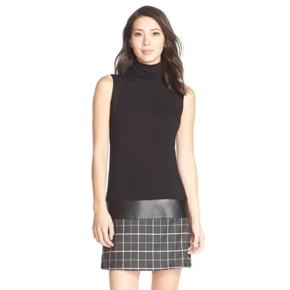 Bailey 44 Black and Gray drop waist Mini Dress
